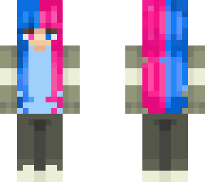 blue and pink