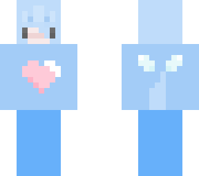 blue chibi girl with tail