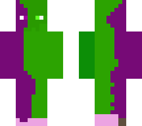 green purple man