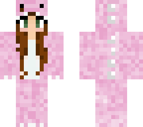 pink dino girl brunnete