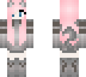 pusheen girl pink hair