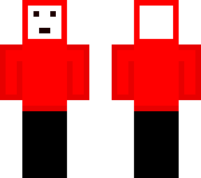 White skin with Red T-shirt and Black Pant | Minecraft Skin