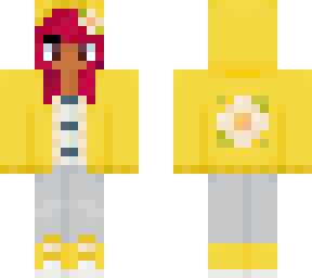 yellow hoodie girl