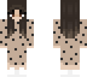 brown dalmatian-print dress with sunglasses
