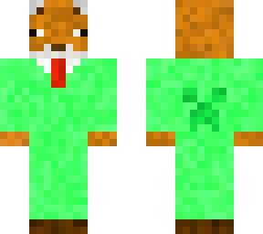 fox in a suit (lime)