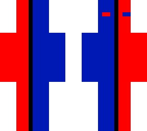 red and blue