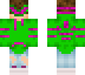 green and pink