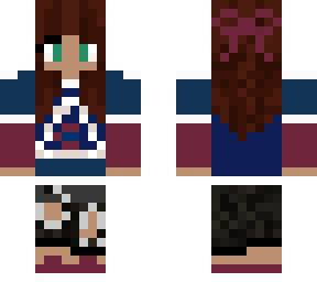 hair bow colorado avalanche girl fan