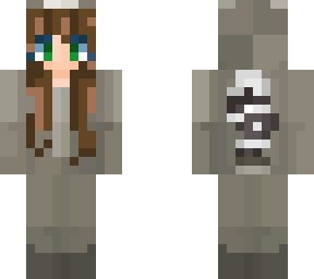 racoon outfit green eyes brown hair