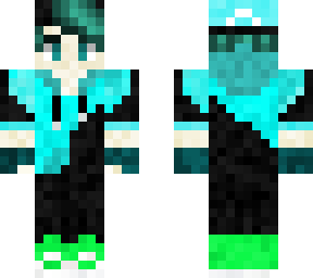 cobblemon trainer karma [neon]  - teal hair, trainer outfit