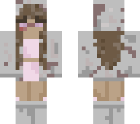 pink girl cat hoodie