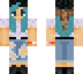 brown/blue hair girl
