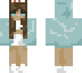 cyan girl shark hoodie