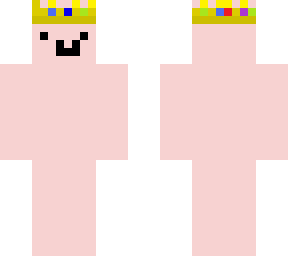 light pink blob with crown