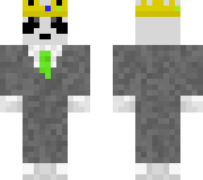 panda in gray suit (techno crown)