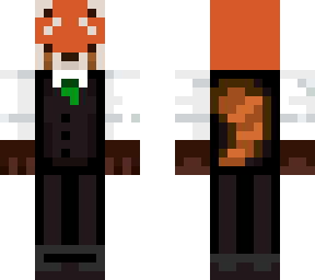 red panda in a suit