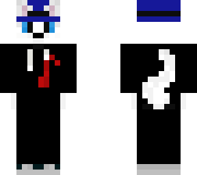 white cat with blue hat