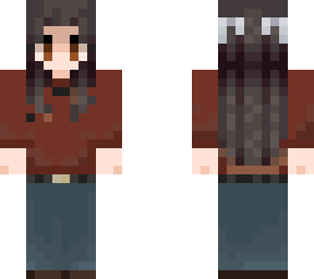 girl with black hair and red sweather