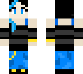 blue-black emo girl