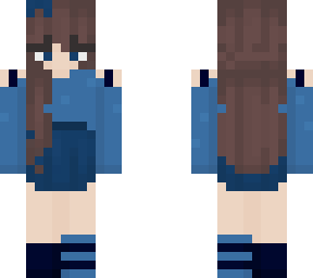 blue brunette | Minecraft Skin