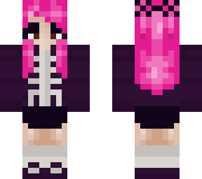 hot pink hair skin!