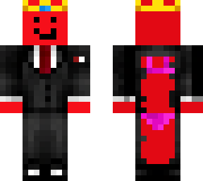 itzzastro's red oc -in a *suit*-with crown-