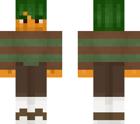 pumpkin guy with eyes and hair