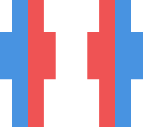 red and blue