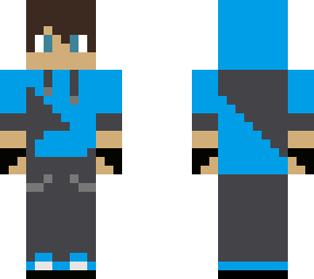 timeglitch (blue and dark grey hoodie)
