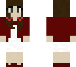 red hair bows and white dress