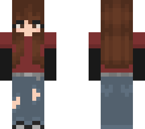 red shirt brunette