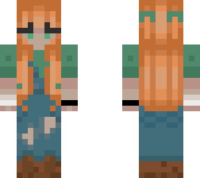 redhead w/ overalls