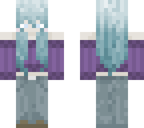 blue and purple girl
