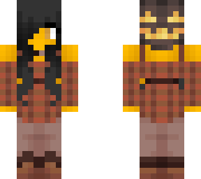 female - casual outfit - glowing pumpkin