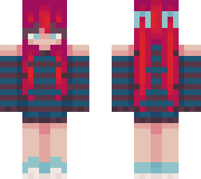 red and blue gamer girl