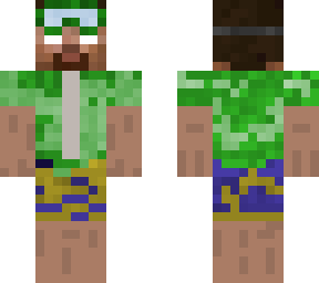 herobrine steve in summer outfit