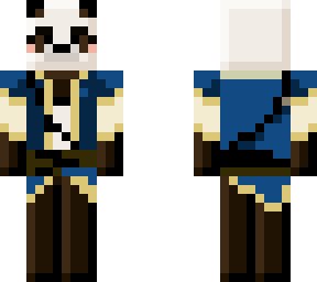panda medieval azul