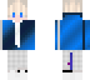 a white hairsboy skin with blue eyesss
