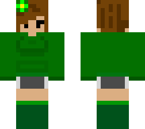 green hoodie girl
