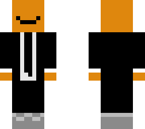 orange skin with suit
