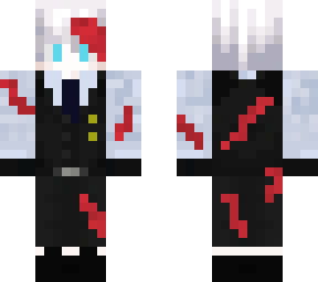 bloody gojo in a tuxedo