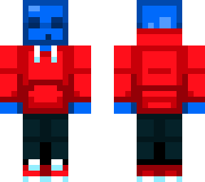 blue slime red hoodie (thick arms)