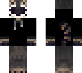 raccoon with basic black hoodie