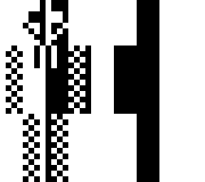 black and white