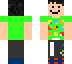 me with a minecraft shirt and among us pants