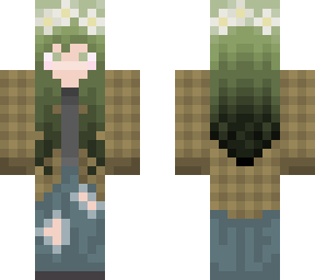 green flower crown