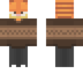 garfield brown sweater