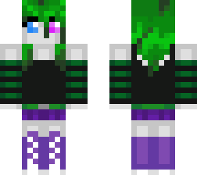 pale green & purple emo