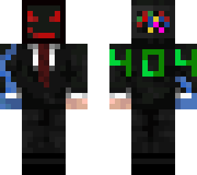 the man in the robot mask in black