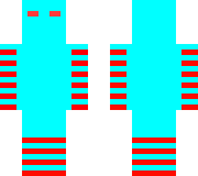 cyan and red